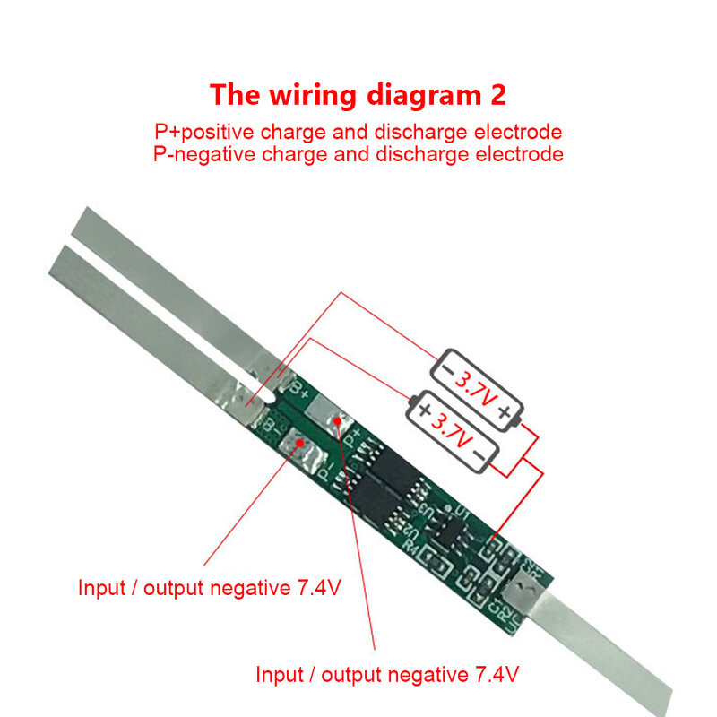 Bảng bảo vệ pin lithium 2S 7.4V 2A 3A 4.5A 6A 7.5A 9A 18650 Dải Niken MOS Dot bảo vệ sạc ngắn mạch
