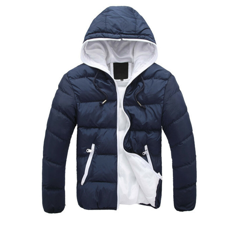 2023 zimowa kurtka z kapturem moda męska gruba ciepła płaszcz z suwakiem kurtka puchowa wiatroodporna kurtka narciarska sportowa kurtka puchowa