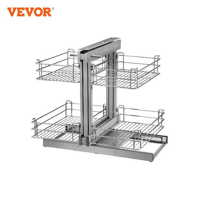 VEVOR-خزانة جانبية للمكفوفين بالسحب ، كروم ناعم ، منظم خزانة مطبخ قابل للانزلاق ، فتح 15.7 بوصة