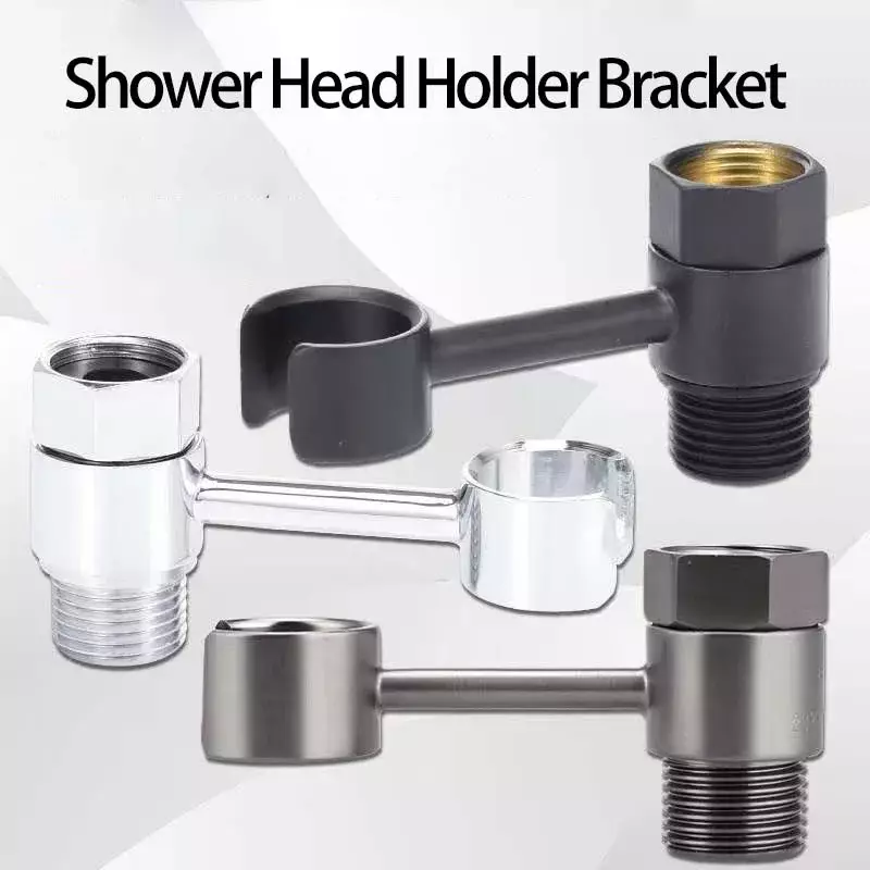 Brass Shower Head Holder 360 Degree Rotate Bidet Toilet Spray Gun Bracket Base No Punch Stand Faucet Connector Bathroom Hardware