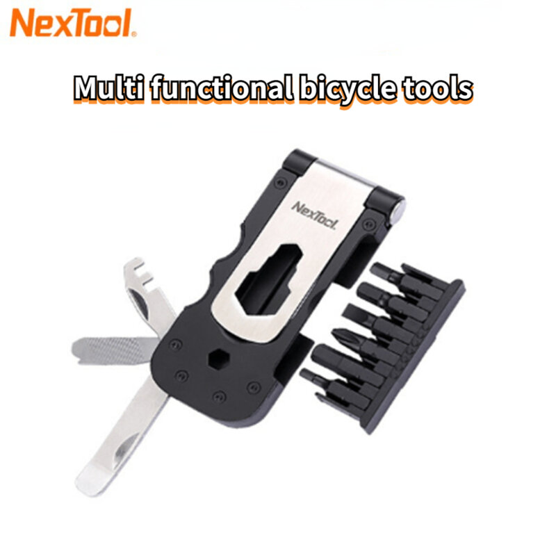 NEXTOOL 14 -in -1 Multi-functional EDC Bicycle Tool Mini Pocket Bike Kit Delicate Portable Magnetic Suction Batch Set tools