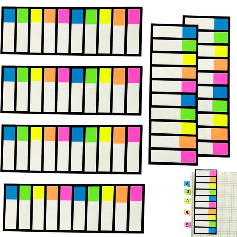 6 set dapat ditulis dapat memposisikan ulang nyaman praktis mengelompokkan file tab lengket buku catatan kantor berwarna untuk buku
