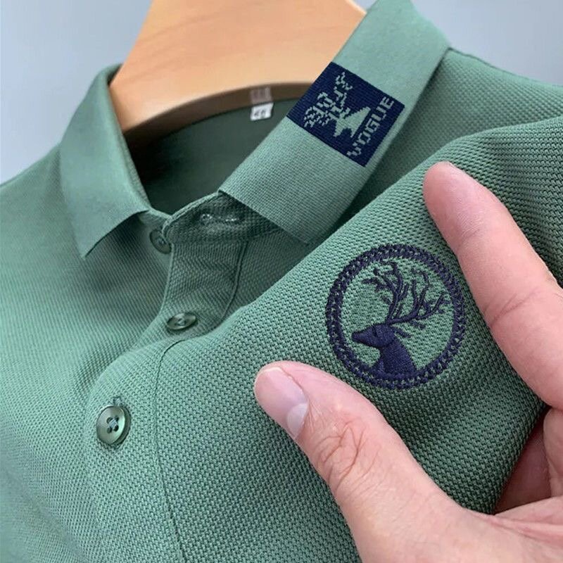 2024 Summer new high-end embroidered men's casual short sleeved polo shirt high-quality men's top men's polo