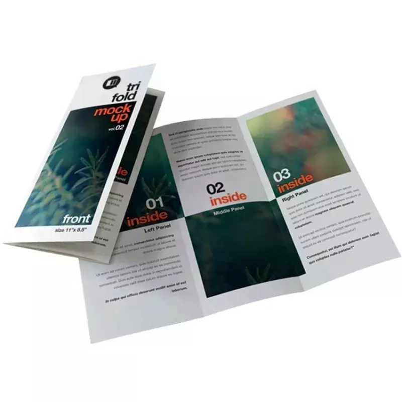 맞춤형 소프트 커버 종이 브로셔 소책자, 전단지 폴더 인쇄, 맞춤형 제품