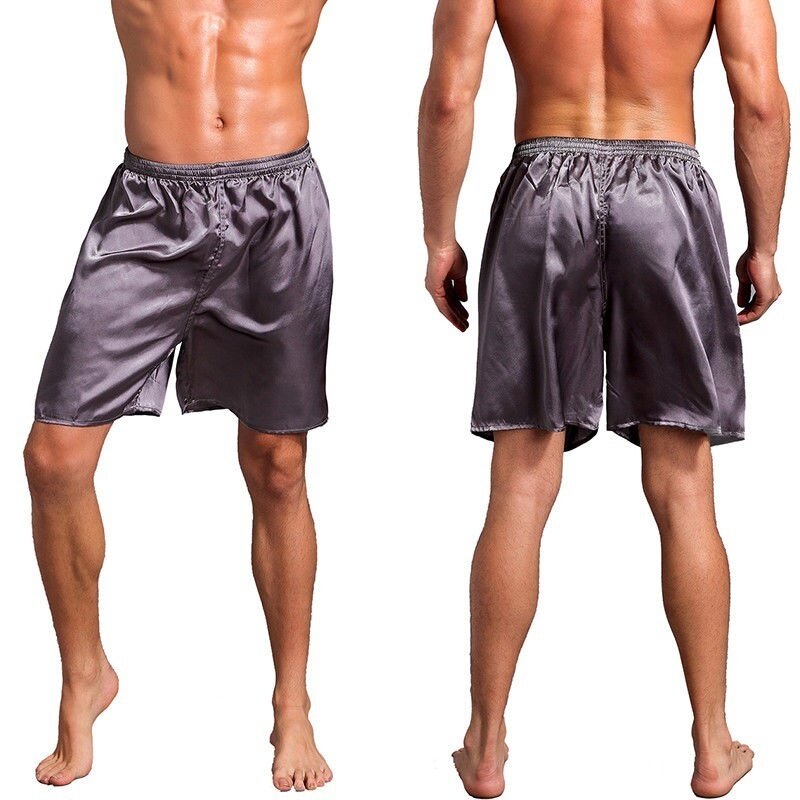 1pc Men Casual Home Nightwear Satin Soft And Comfortable Pajamas Shorts Pyjamas Sleep Bottoms Boxers Short Pants Lounge Homewear