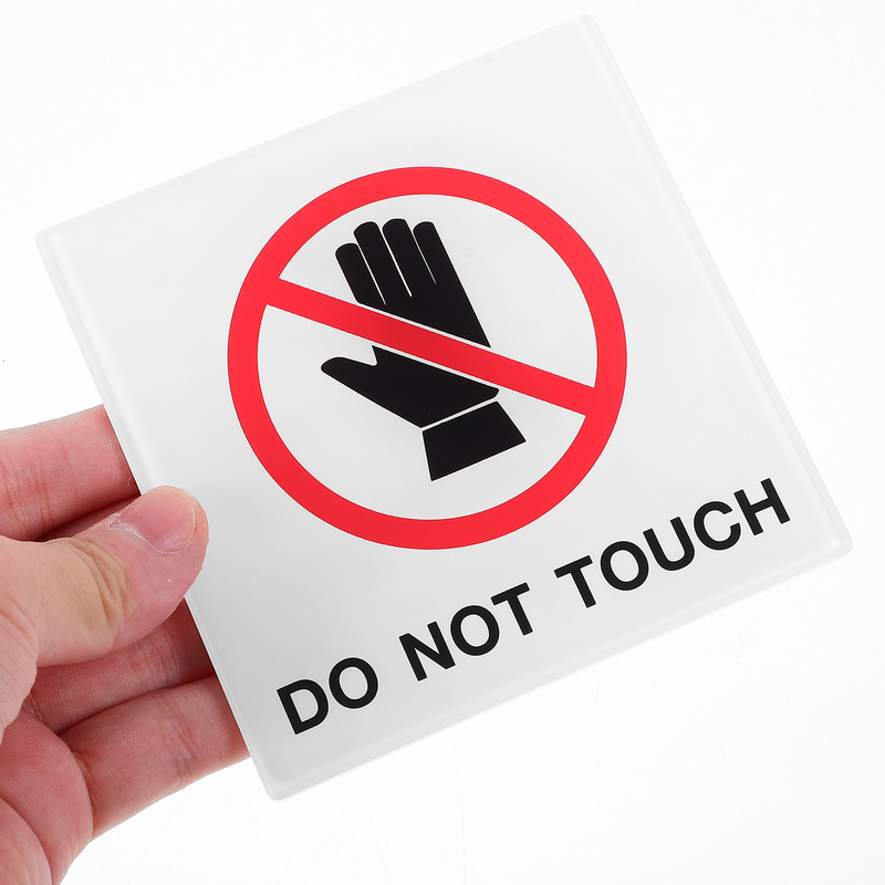 Bez dotykania znaków samoprzylepna naklejka znak bezpieczeństwa maszyna ostrzegawczy akryl nie