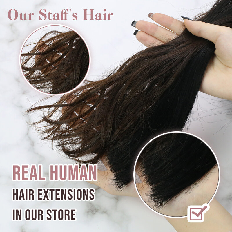 Ugeat ленты в человеческих волосах удлинители для женщин однотонные ленты для наращивания волос человеческие волосы для длинных размеров 26-28 дюймов 20P/40P