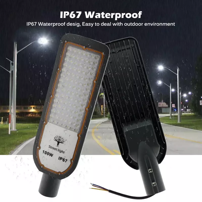 50/100/150/200W 6500K Waterproof IP67 SMD3030 High Brightness AC85-265V LED Street Lights For Outdoors Yard Lighting Wall Light