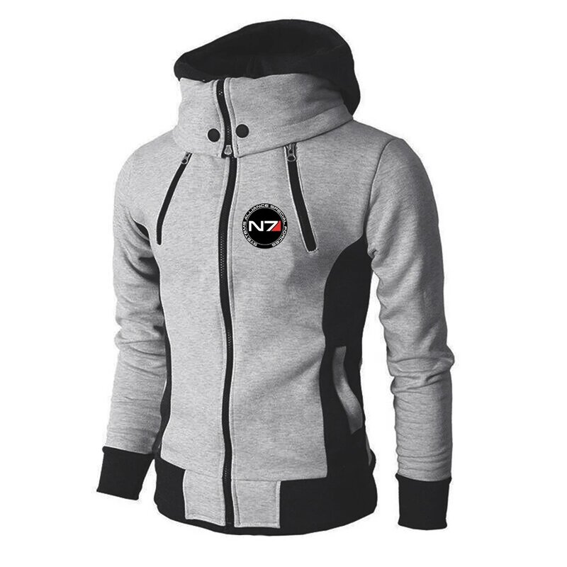 N7 Mass Effect 2024 New Style Men Three-color Zipper Hoodie High-quality Causal Comfortable Sports Slim-fit Versatile Coat