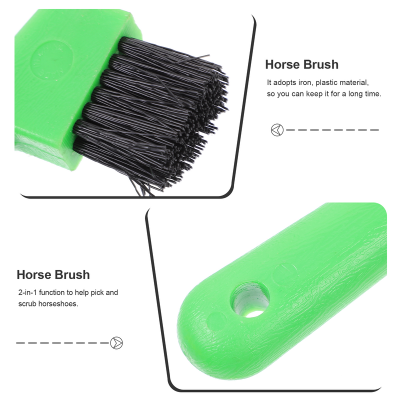 Plastic Horse Hoof Pick Brush Grip Hoof Pick Handle Cleaning Brush Horseshoe Grooming Tools Portable Hoof Pick Horse