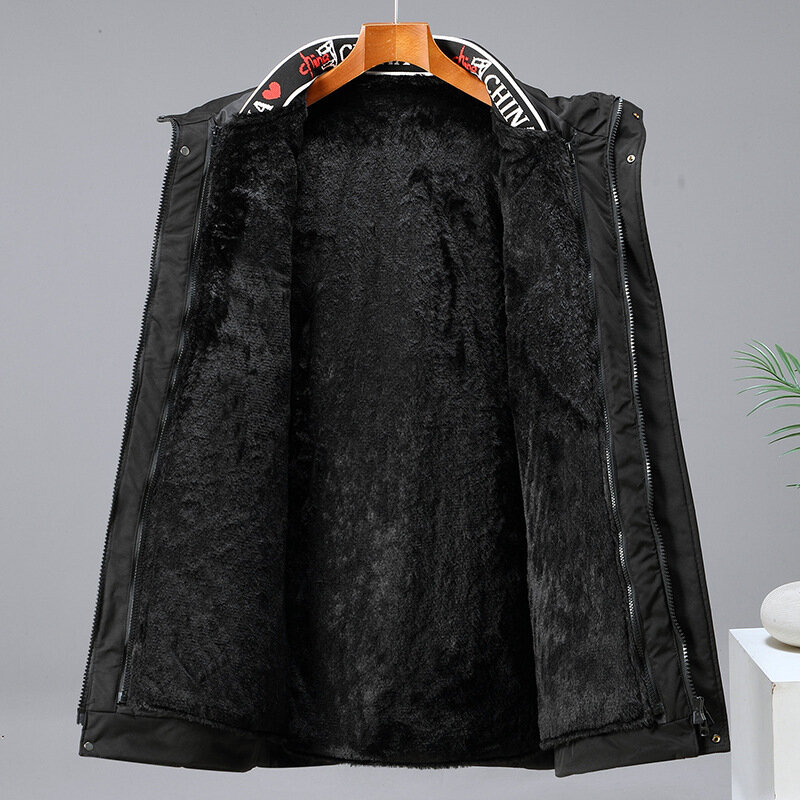 Новое поступление, трендовая мужская куртка средней длины, супер большая съемная стеганая куртка, зимняя модель 4x l-11xl12xl