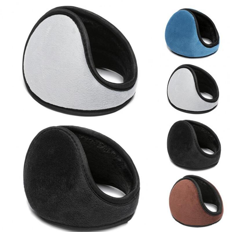 Unisex Color-Block Earmuffs, Windproof Riding Earmuffs, forro grosso Plush, Outdoor Ciclismo Ear Warmers, homens e mulheres