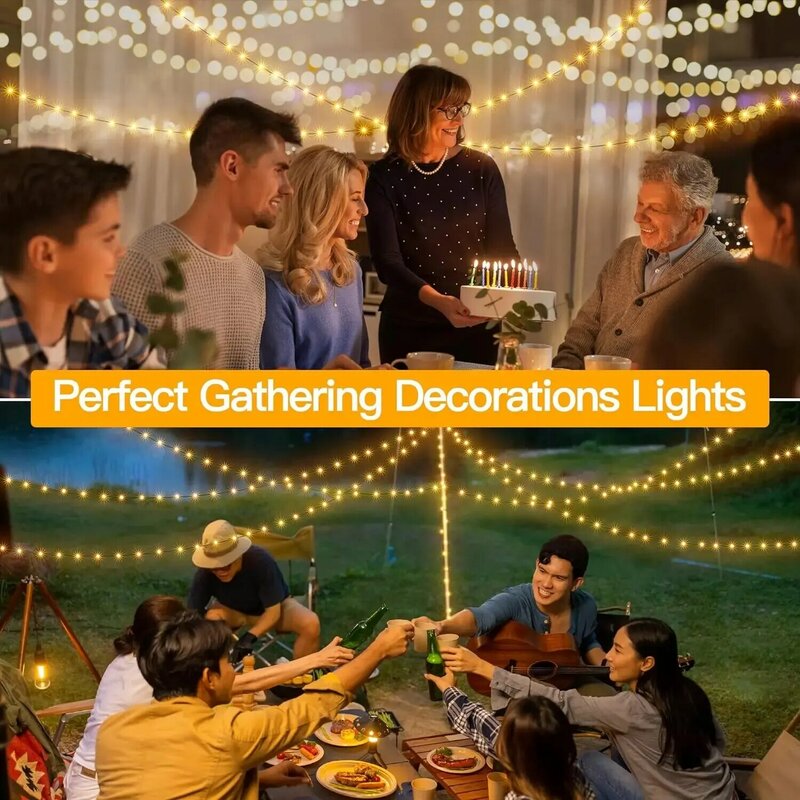 1 pz 500/1000LED fata String Lights ghirlanda di natale decorazioni per esterni luci impermeabili con telecomando per Tree Street Wedding Party