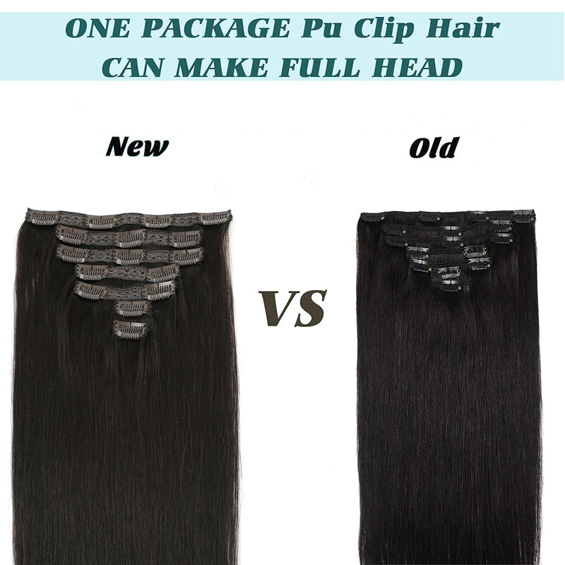 Straight Clip in Hair 26 Inches Extensions Real Human Hair Extensions 120g Remy Hair Extensions Clip In Human Hair For Women