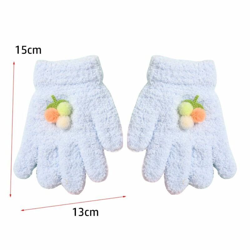 Warm Children Knitted Gloves Fashion Windproof Animal Print Pattern Full Finger Guantes Thicken Warm Mittens For Boys/Girls