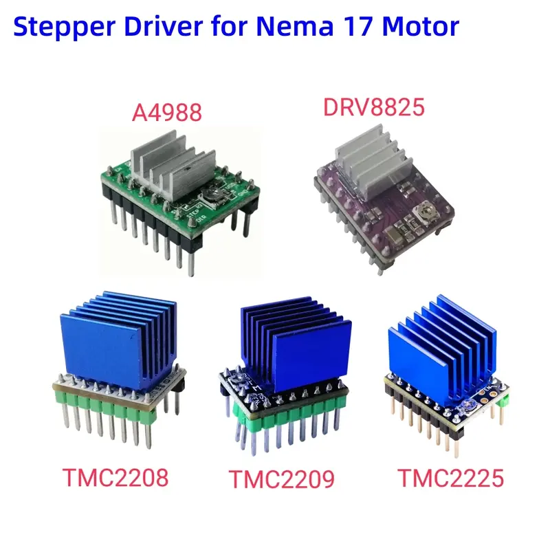 TMC2208 TMC2209 TMC2130 Uart DRV8825 A4988 Driver Motor Stepper TMC 2208 2209 2130 Driver Pijakan untuk Printer 3d MKS NANO Robin