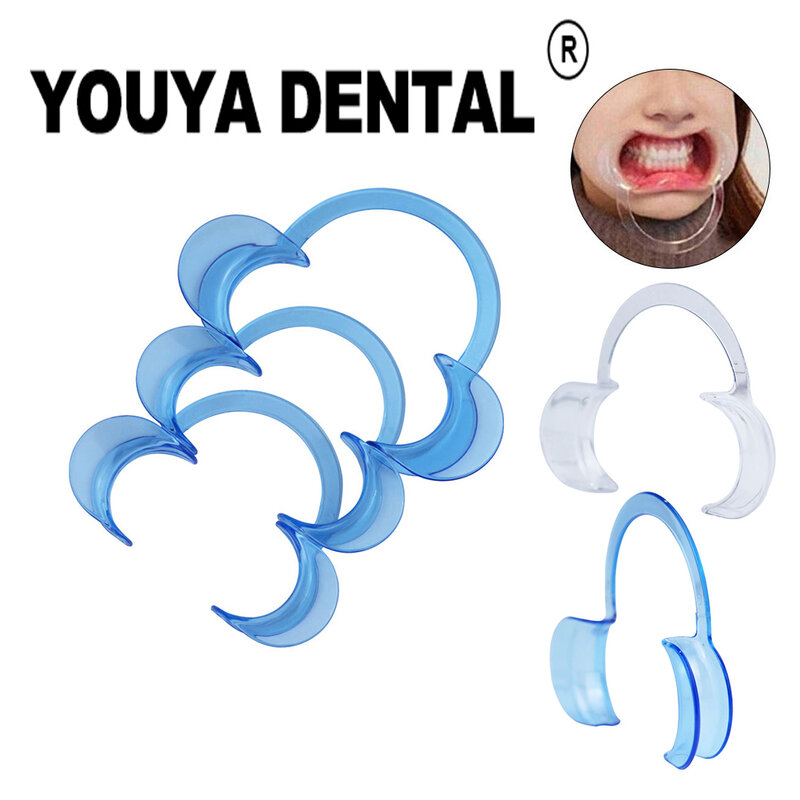 C-forma abridor de boca dental, intraoral, clareamento dos dentes, lábio e bochecha retrator, dentista ferramenta, S, M, L, 1pc