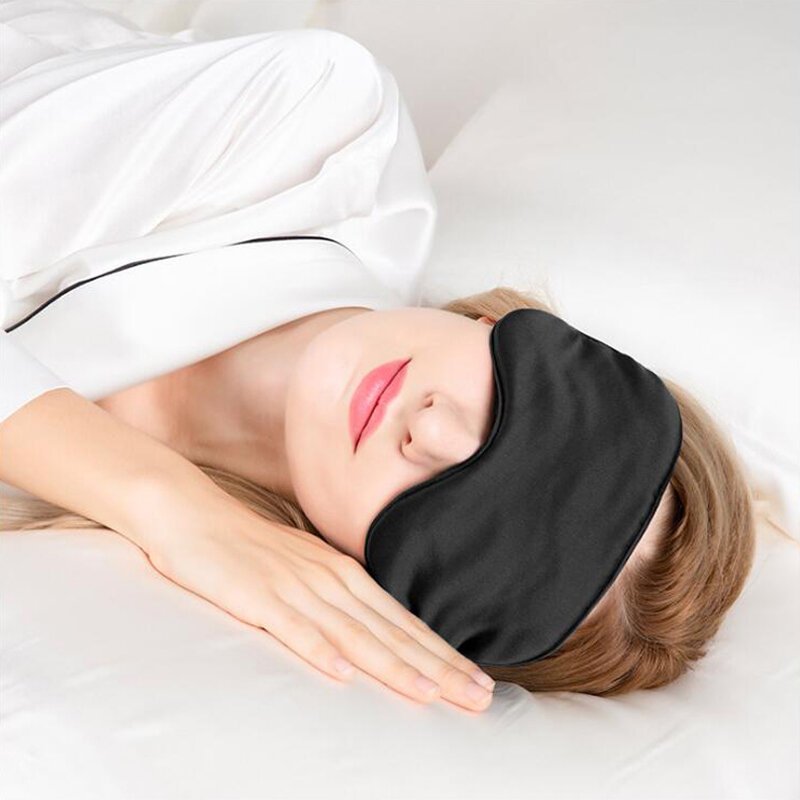 Imitato Silk Sleep Eye Mask Patch Shading Eyepatch Travel Relax Eye Cover Eyeshade Health Sleeping Shield accessori per la cura degli occhi