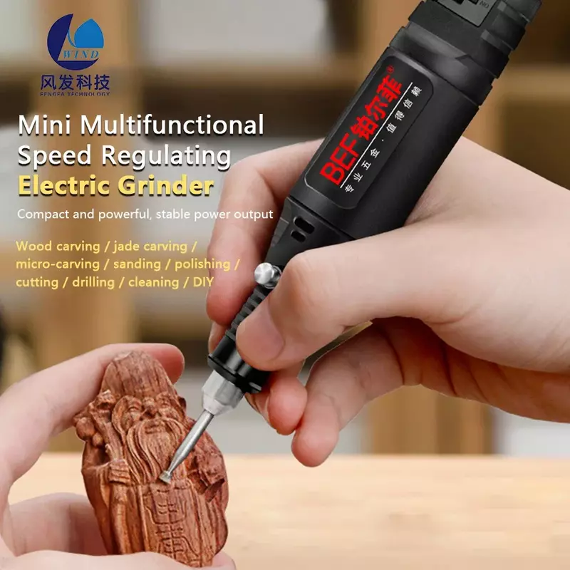 Mini Kit de herramientas rotativas inalámbricas, de 5 velocidades carga USB, multiusos, 12V de potencia, lijado, pulido, grabado, manualidades DIY, tallado de Jade