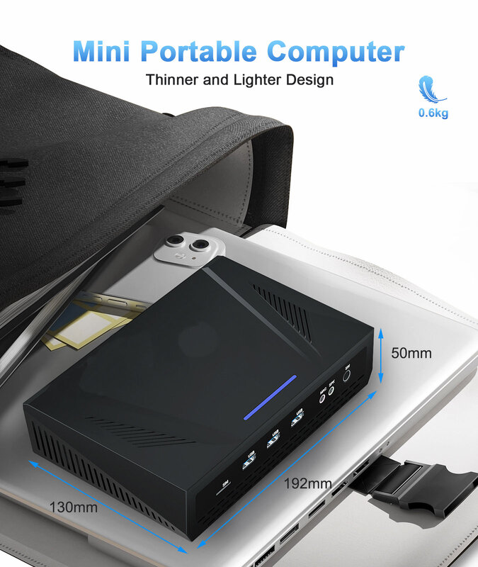 Mini büro desktop computer pc geschäft kostenloser versand hystou intel core i5-10200H i7-10870H i7-11800H i9-11900H