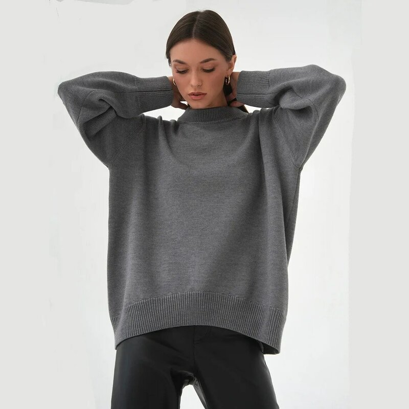 Maglioni da donna O collo autunno inverno Pullover caldo spesso top oversize Casual maglione lavorato a maglia sciolto femminile Pull