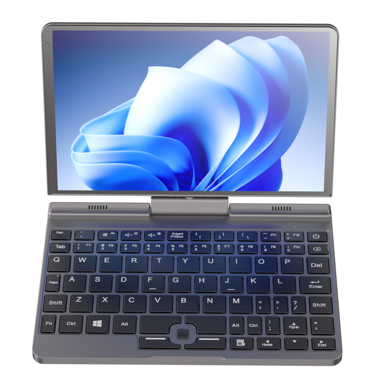 QMDZ 12th Gen Mini Laptop Intel N100 Quad Core schermo da 8 pollici LPDDR5 12G 4800MHz Windows10/11Pro WiFi6 BT5.2 RJ45 LAN