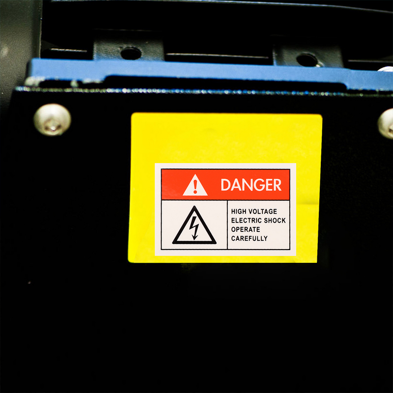 Etiquetas antieléctricas de película Pet, pegatinas para choques eléctricos, 8 piezas, con precaución