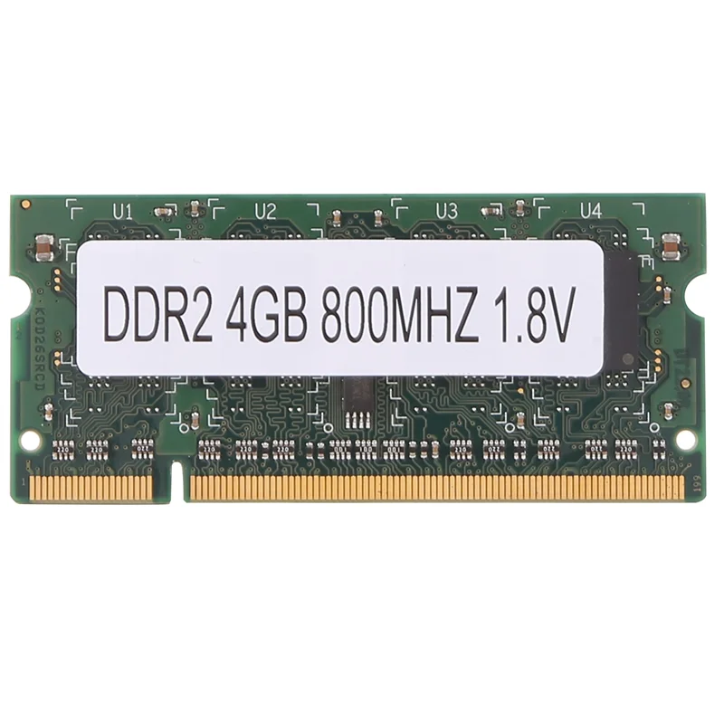 Memória RAM do portátil para Intel AMD, DDR2, 4GB, 800MHz, PC2 6400, 2RX8, 200 pinos, SODIMM