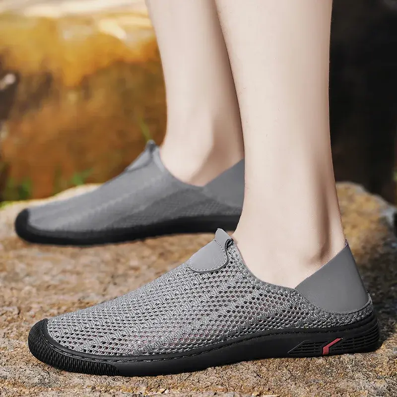 Zapatillas de Tenis transpirables de talla grande, zapatos de un Pedal para correr, zapatillas bajas para monopatín, verano, 2024