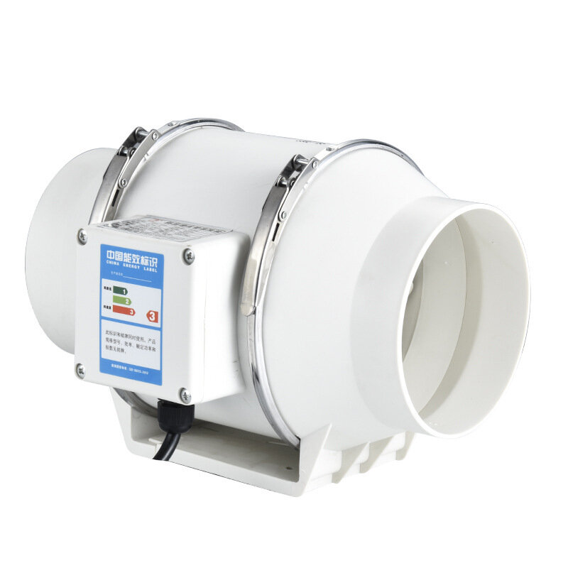 Ventilador de flujo de ventilación para el hogar, Extractor de conducto de tubería en línea para cocina, inodoro, limpieza de aire, Diagonal, 4, 5 pulgadas, 220V