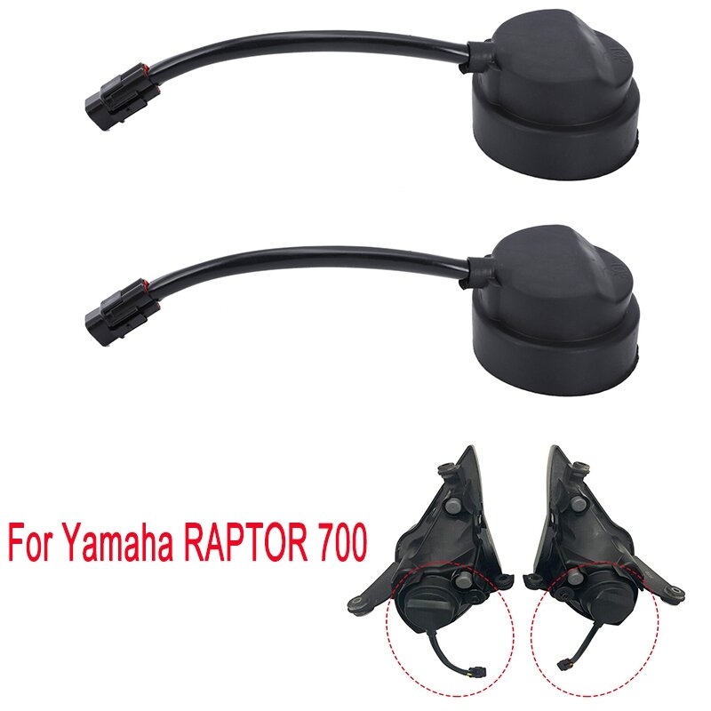 Luz de faro derecho e izquierdo, enchufes negros ATV UTV para Yamaha Raptor 700 350 250 YFZ450 R X lobezine 450, todos los modelos 2004-2015