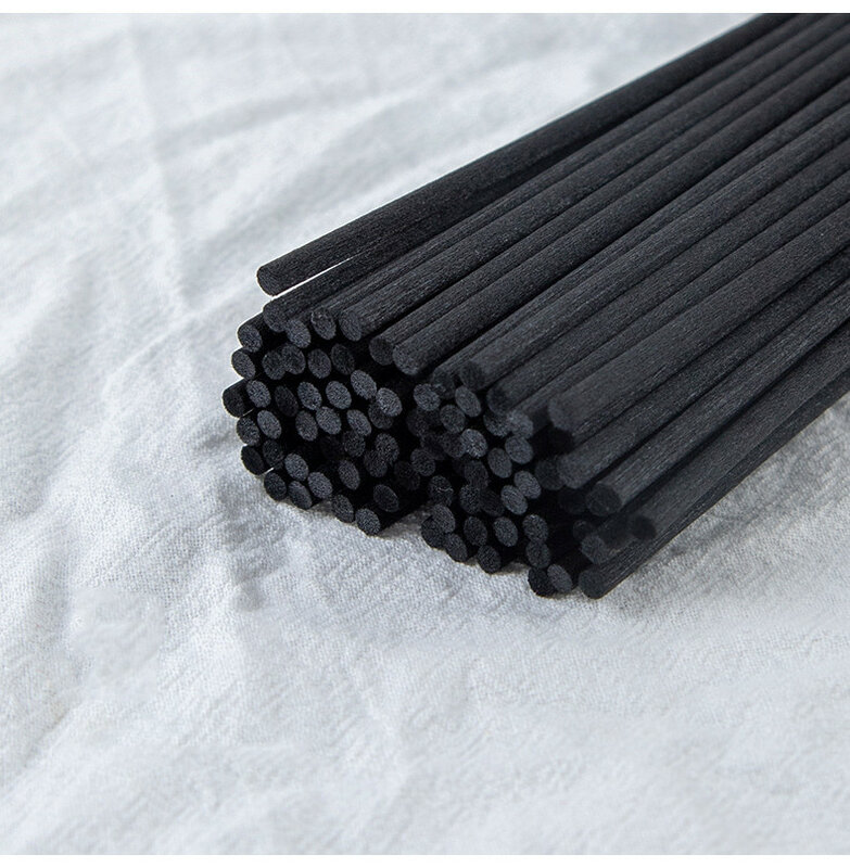 100PCS L19/22/24/25/30/40cm Black Fiber Rattan Sticks Essential oil Reed Diffuser Sticks 3mm for Home Decoration Air freshener