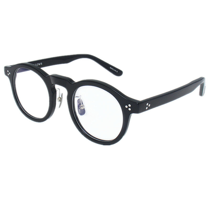 แว่นตาทรงกลมขนาดเล็กสไตล์วินเทจสไตล์ญี่ปุ่นสำหรับผู้ชาย45-25อิตาลีแผ่นไม้นำเข้าสำหรับแว่นตาตามใบสั่งแพทย์