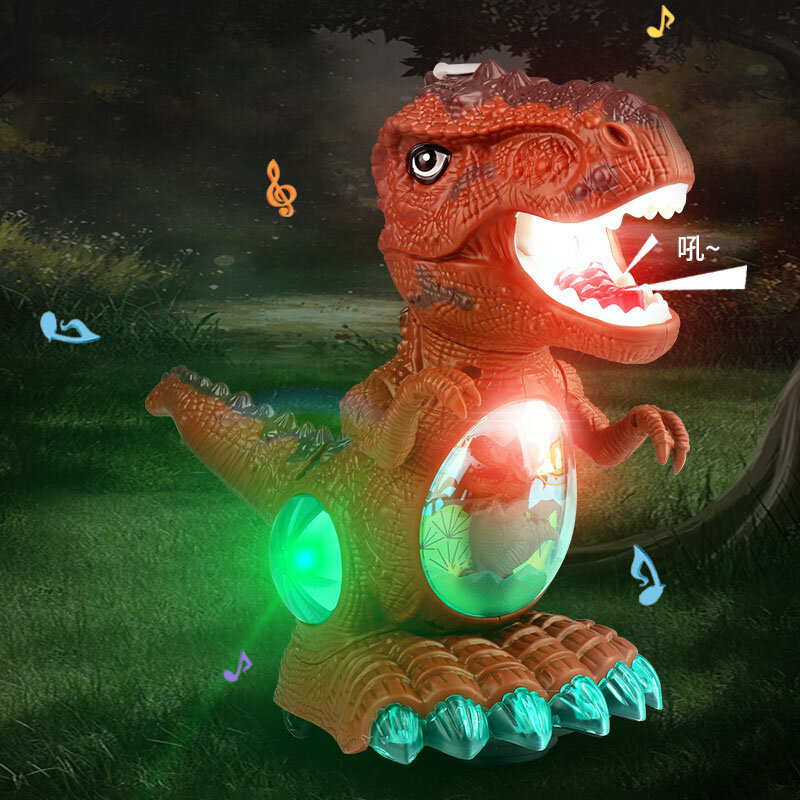Electric Spray Jurassic Dinosaur Toy for Kids Simulation Animal Model Tyrannosaurus Rex Walking With Light Music Boy Baby Gifts