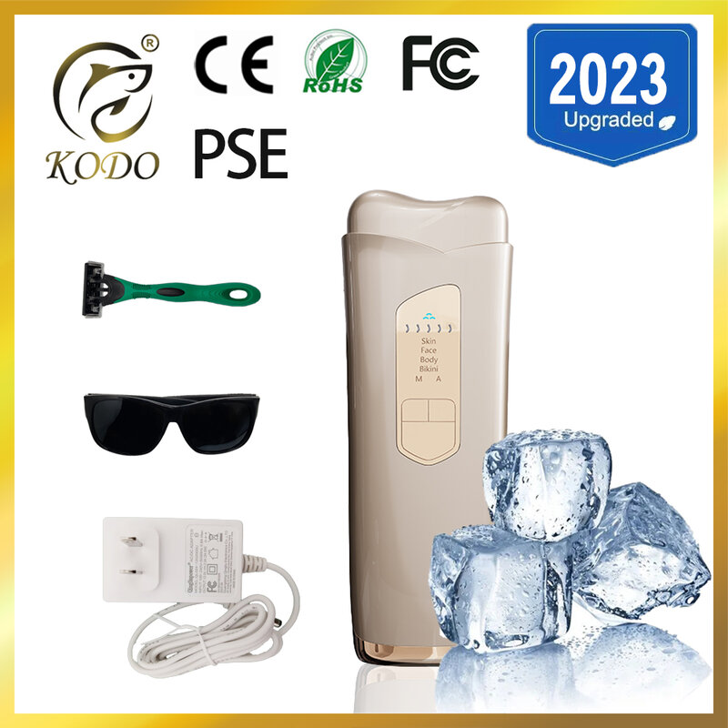 KODO 2023 New ice Laser Hair removal dropshipping Hot sell Laser Epilator Permanent IPL Painless Photoepilator 999999 Flashes