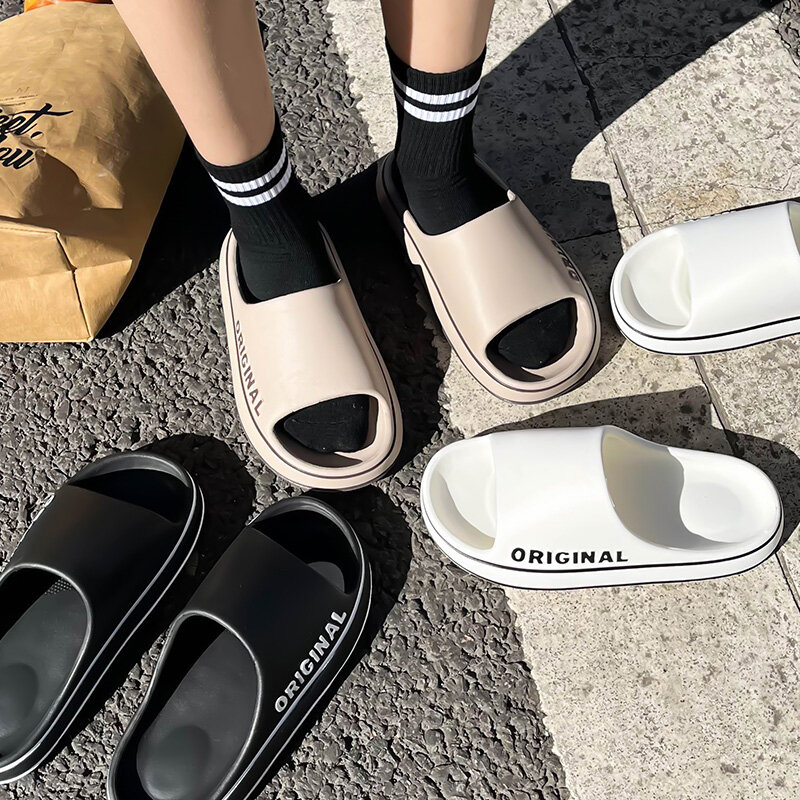 Zapatillas de verano de EVA para hombre, zapatos de playa ligeros, toboganes de nube de fondo suave, adecuados para interiores y exteriores, nueva tendencia