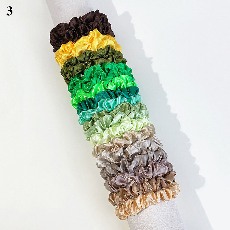 20Pcs/Set Satin Silk Small Scrunchies set Rubber Bands Skinny Scrunchy Elastic Ponytail Holders for Women Girls Hair Accessories