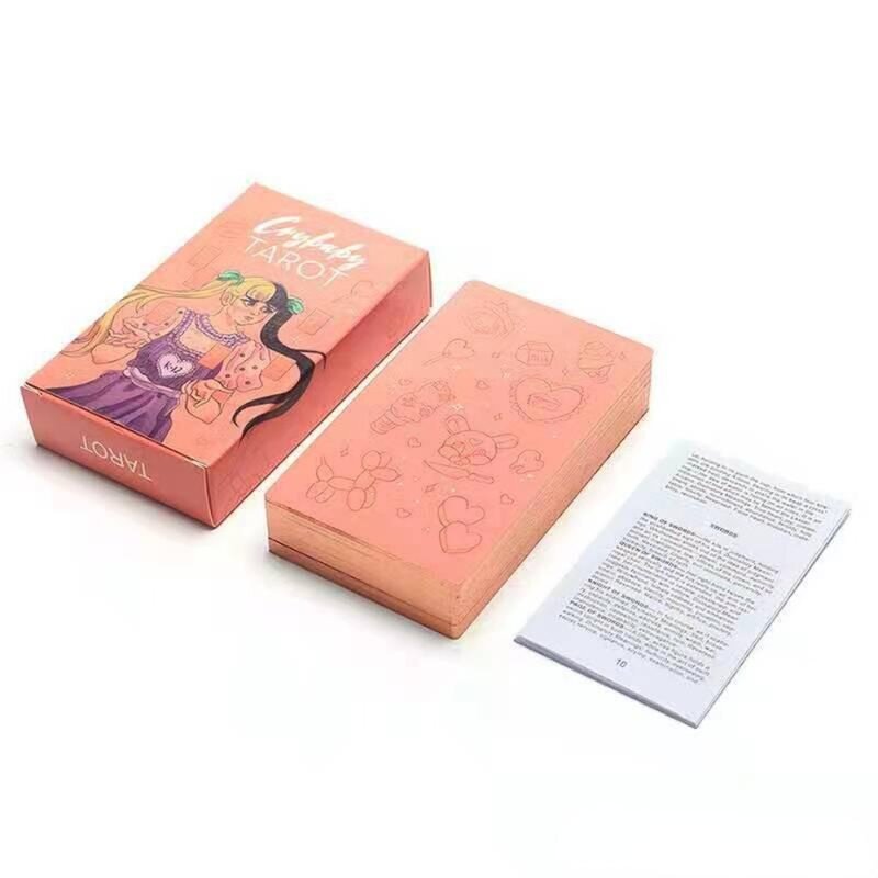 Crybaby Tarot Baralho com Livro Guia de Papel, 78 Folhas, Oracle Cartões e Guidebook, Padrão, Tamanho Grande, 12x7cm