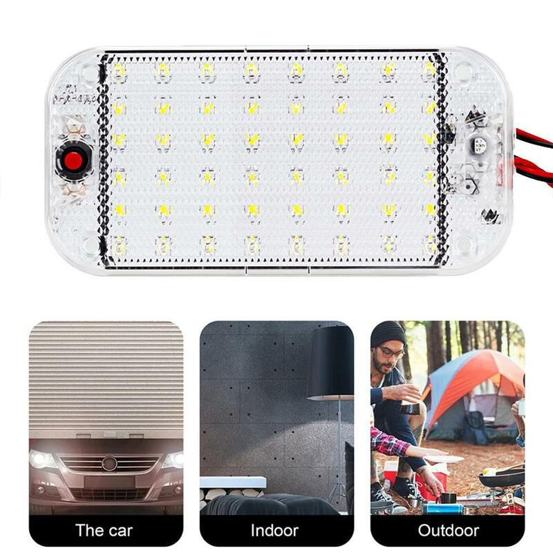 مصباح قراءة قبة داخلي للسيارة LED ، مصباح قراءة السقف ، إضاءة العمل ، U1l2 ، 48LED ، من 12 فولت إلى 85 فولت