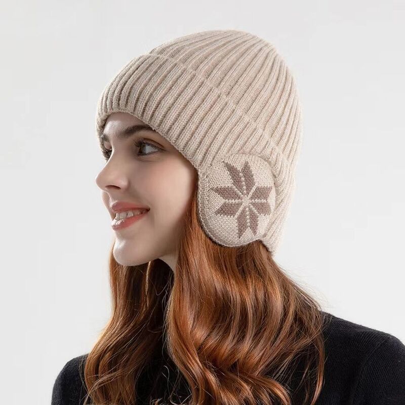 Зима 2023, шапка-ушанка для мужчин, теплая плотная вязаная шерстяная шапка, Женская ветрозащитная шапка для спорта на открытом воздухе с защитой ушей, шапки