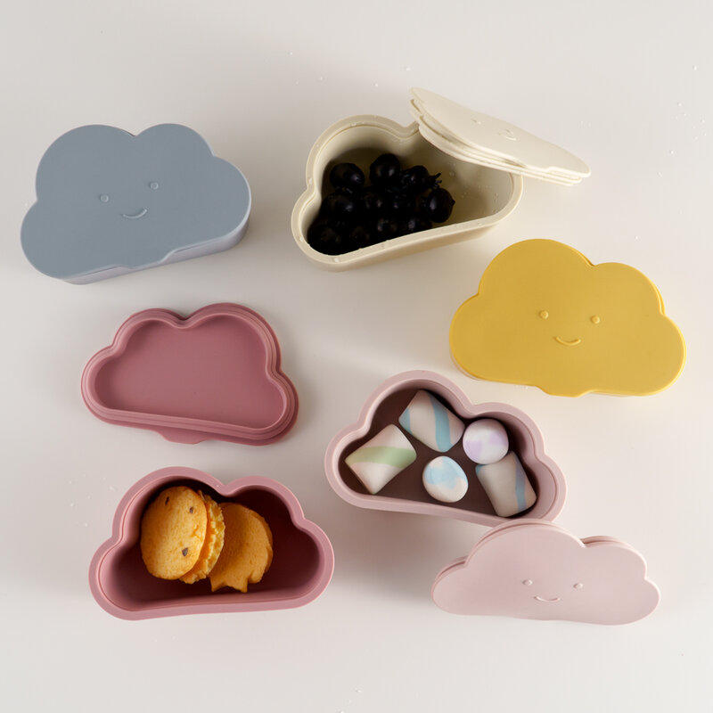 New Baby Cartoon Shape Snack Cup Toddle scatola per alimenti portatile contenitore per Snack portatile coperchio morbido senza BPA roba per bambini
