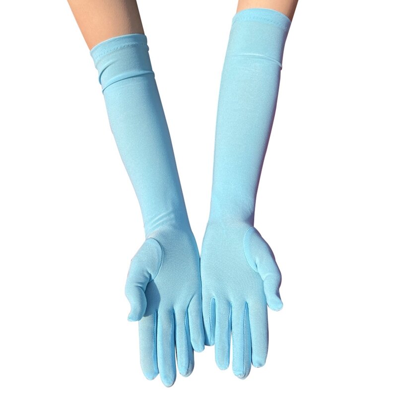 Перчатки женские, длинные, узкие, перчатки для водителя с защитой от солнца, для косплея