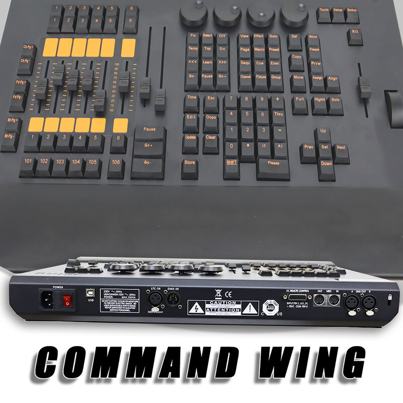 แผงควบคุมไฟเวทีแบบปีก Command ไฟระดับมืออาชีพ MA2ขยับได้พารามิเตอร์2048สำหรับงานปาร์ตี้