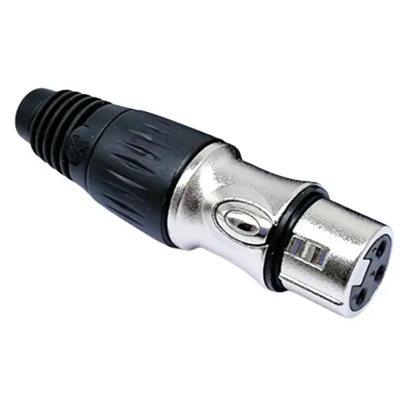 Audio Plug Adapter 3 Pin Headphone Extension Cable Audio Plug Adapter Female Black Microphone Plug Headphone Speaker Connector