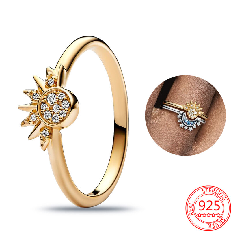 Timeless 925 Sterling Silver Lovers&Sisters' Sun Love Ring Romantic Dating Jewelry That Expresses Love