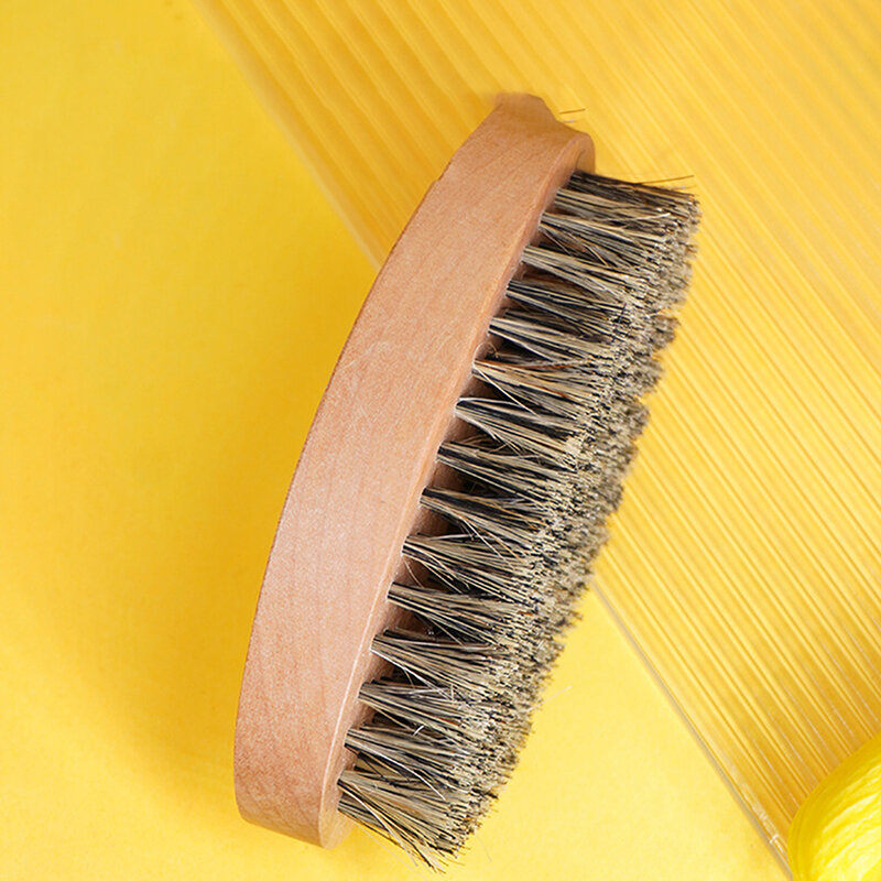 Natural Boar Bristle Beard Brush For Men Wood Face Massage That Works Wonders To Comb Beard And Mustache