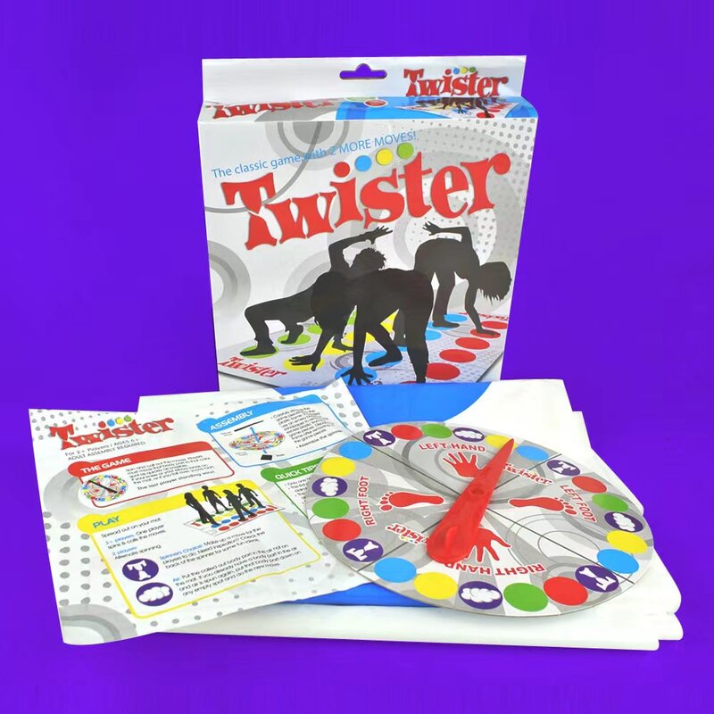 Twister-Jeux de fête multijoueurs pour la famille, jeux de fête pour enfants, jouets en polymères plus gros, plus de taches colorées, compatible avec Alexa