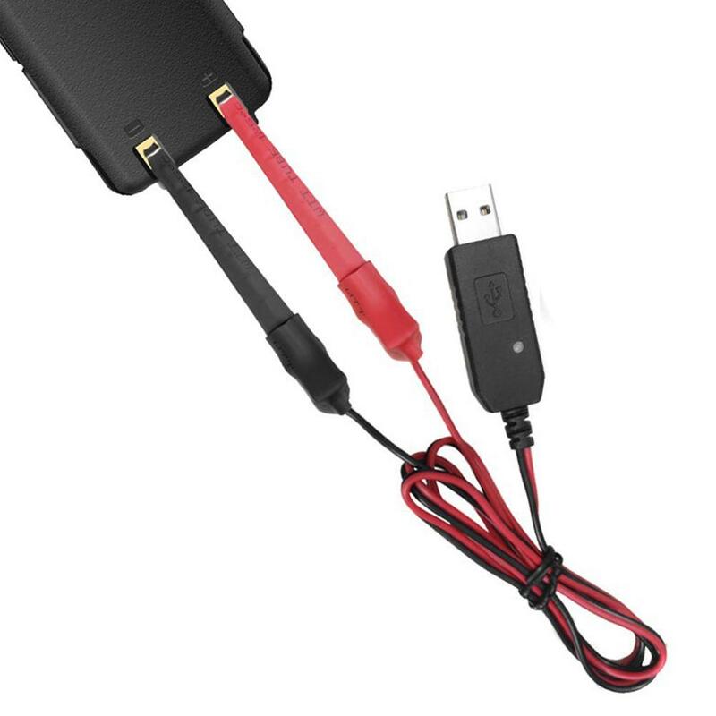 อินเตอร์คอมวอล์กกี้ทอล์คกี้ USB สายชาร์จแบตเตอรี่แหล่งจ่ายไฟสากล4.2V-8.4V คลิปตัวต่อที่ชาร์ทอุปกรณ์ชาร์จอุปกรณ์เสริม