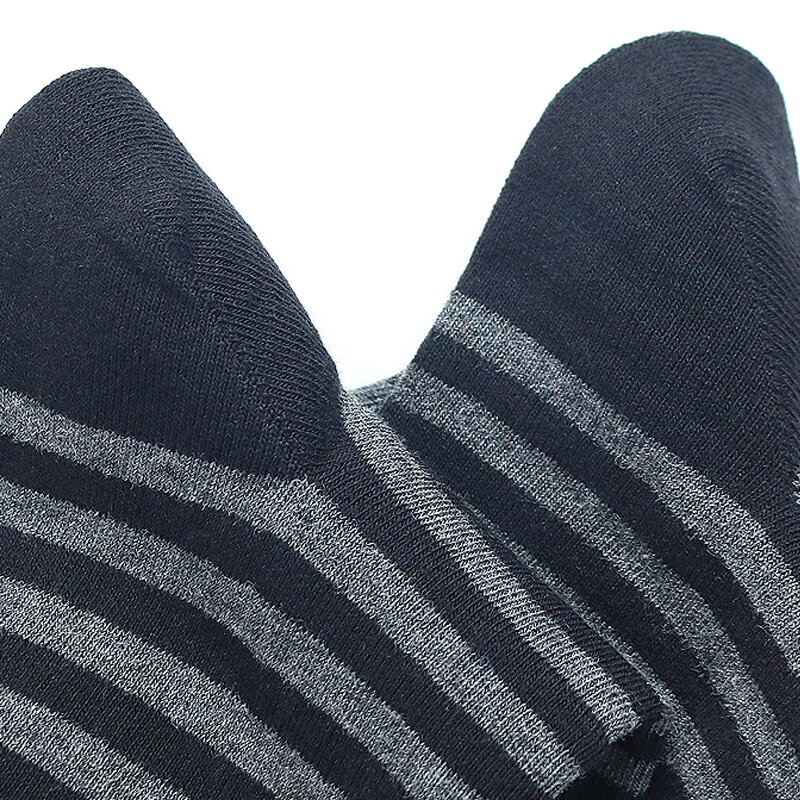 5 paia di grandi dimensioni moda uomo d'affari vestito calzini di alta qualità striscia nero grigio puro uomini calzini di cotone taglia EU41-48