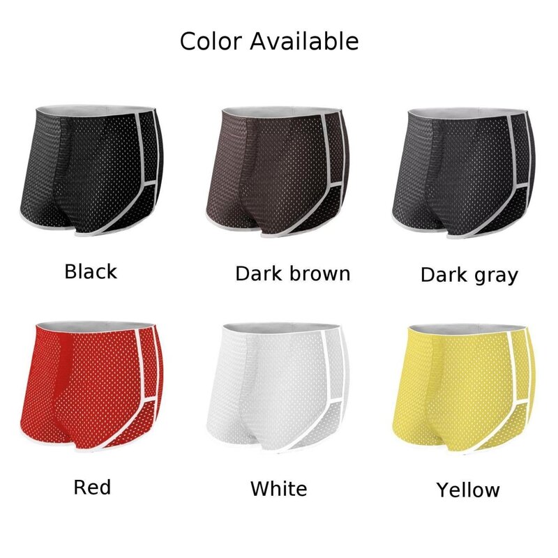 Casual Underwear Pump Man Mesh Panties Breathable Solid Color Sports Boxer Shorts And Underpants Briefs Aro Pants Boxers For Men